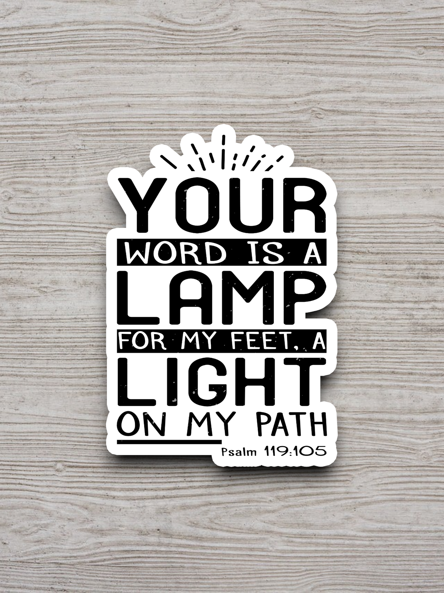 Your Word Is a Lamp For My Feet Faith Sticker