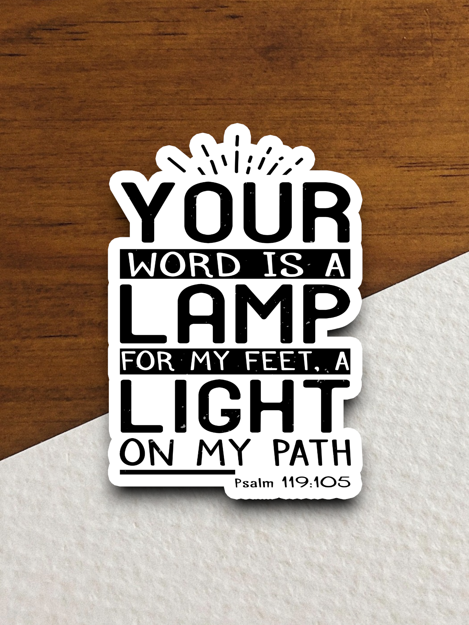Your Word Is a Lamp For My Feet Faith Sticker