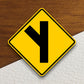 Slanted Side Road Junction  road sign stickers, Room Décor Traffic Sticker, Road Sign Decoration Road Work Signs, Building Signs