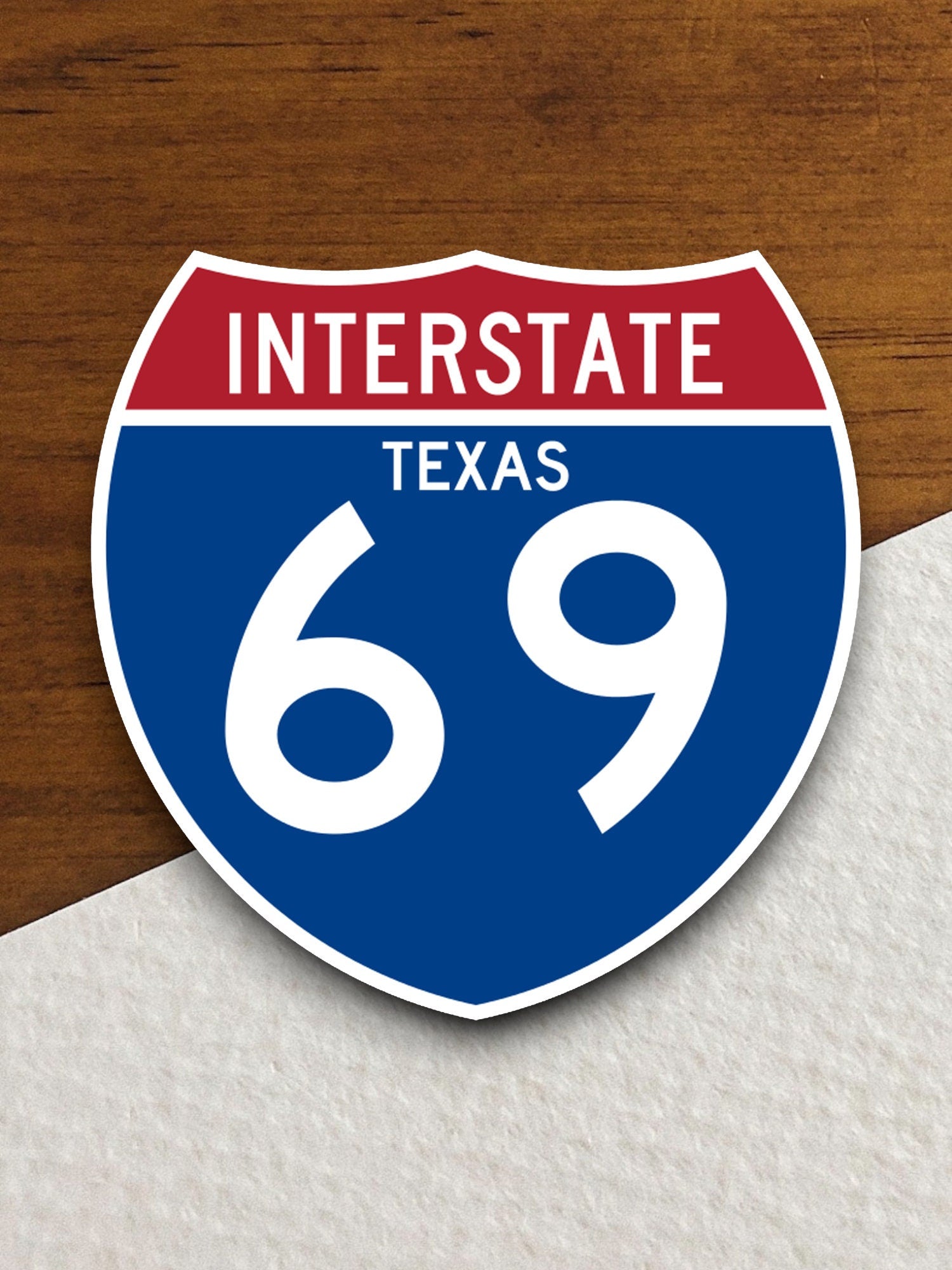 Interstate Route I-69 Texas Sticker, Texas sticker, Interstate Highway Sign Expressway Stickers, Highway Sign Road Trip Sticker, Room Décor