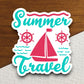 Summer Travel Sticker, vacation sticker, travel sticker, room decor, water bottle sticker, laptop sticker