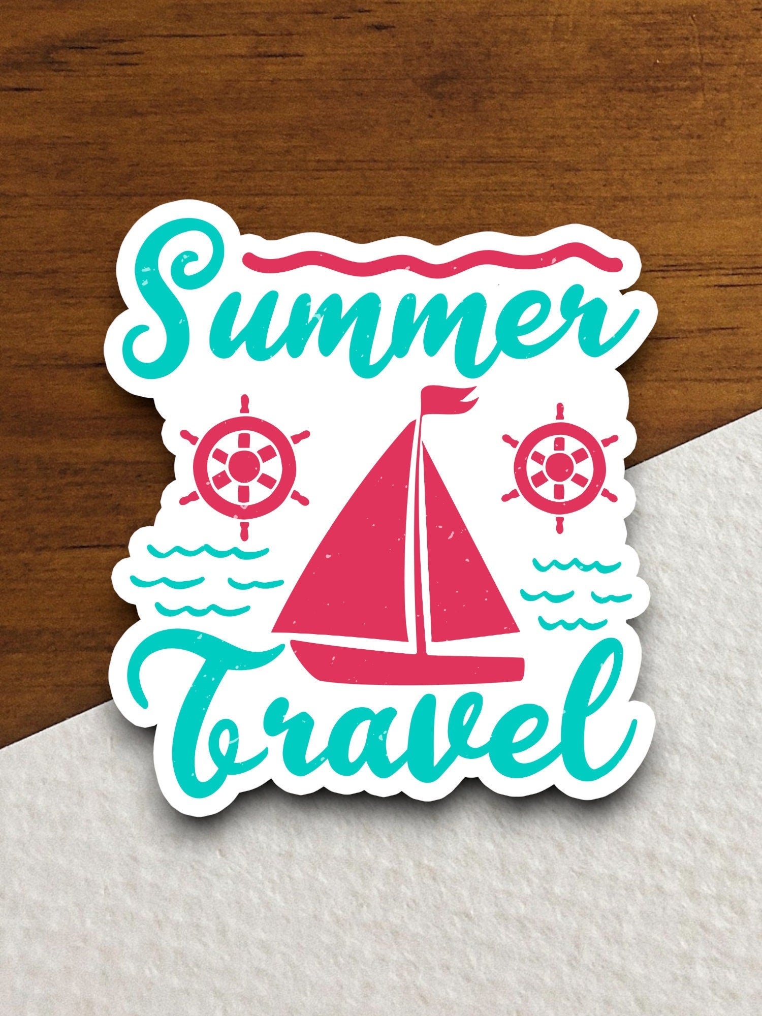 Summer Travel Sticker, vacation sticker, travel sticker, room decor, water bottle sticker, laptop sticker