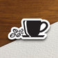 Coffee cup and coffee beans sticker, Funny Stickers, Coffee Sticker, Caffeine, Coffee Lover, Cafe, Decaf, Barista Sticker