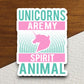 Unicorns are my spirit animal unicorn sticker, Funny Animal Sticker For Laptop, Water Bottle, Hydro flask, Phone, Computer, Gift