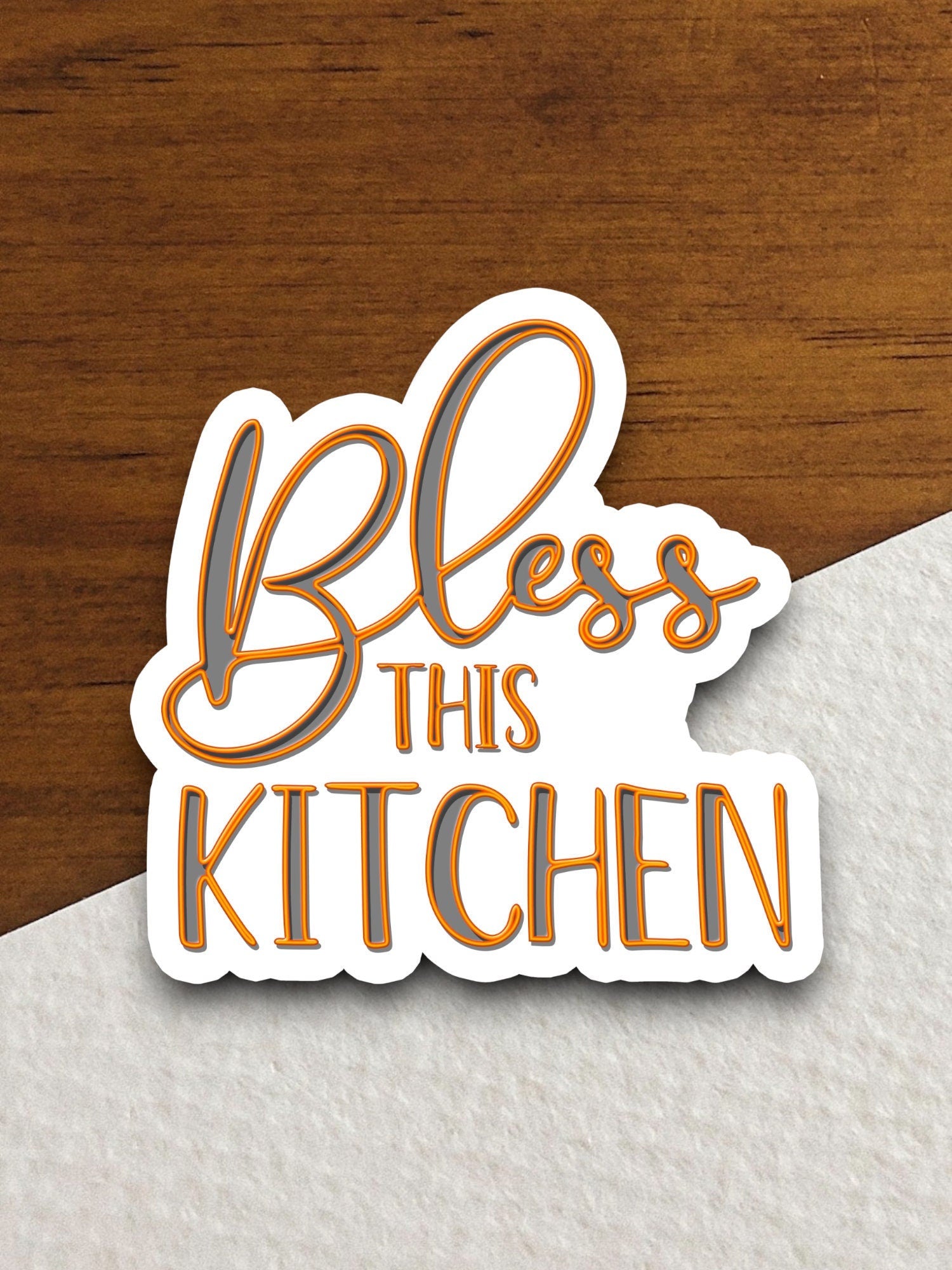 Bless this kitchen sticker, blessed sticker, Religious Sticker, Faith Sticker, Worship Sticker, Christian Sticker, Scripture Sticker