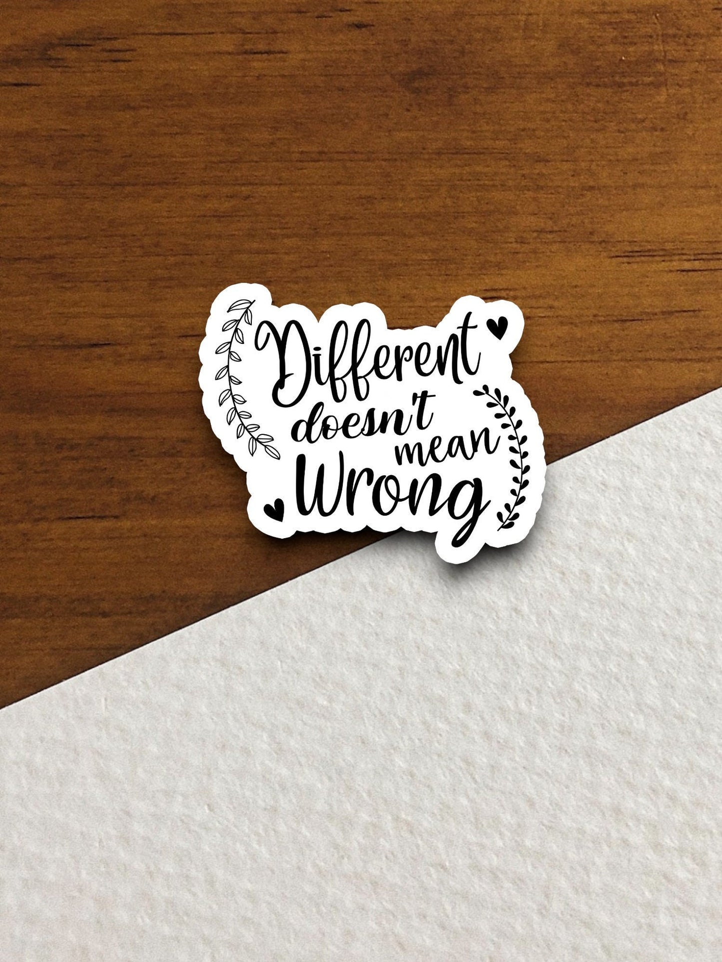 Different doesn't mean wrong sticker, Religious Sticker, Faith Sticker, Worship Sticker, Christian Sticker, Scripture Sticker, Room Décor