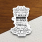 Even though i walk through sticker, Religious Sticker, Faith Sticker, Worship Sticker, Christian Sticker, Scripture Sticker, Room Décor