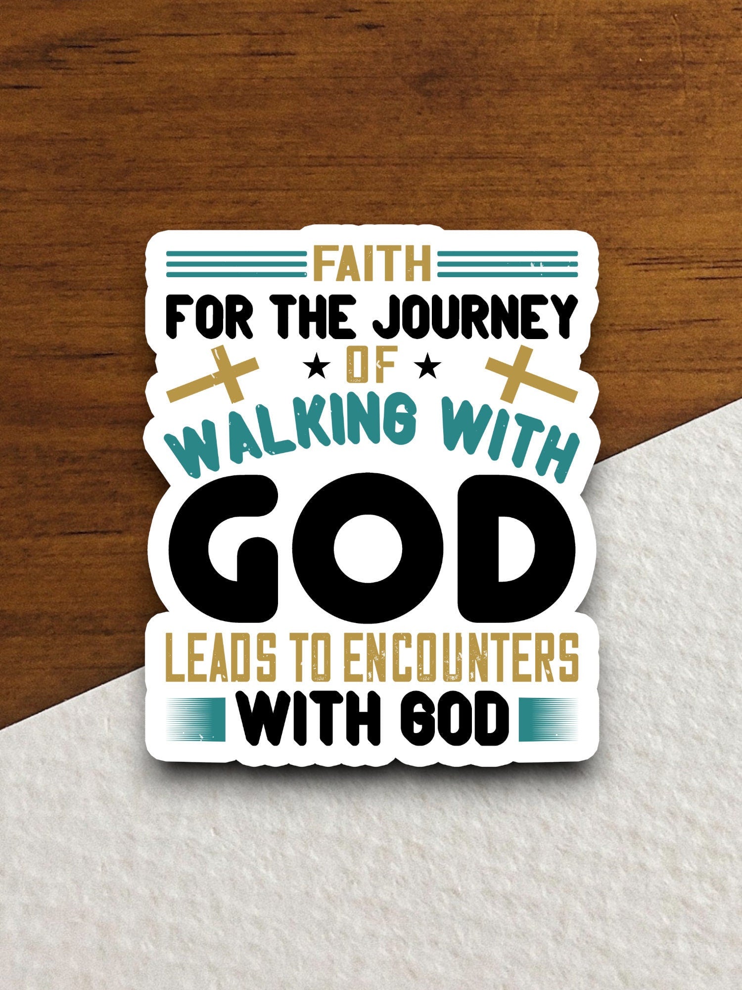 Faith for the journey of walking with God sticker, Religious Sticker, Faith Sticker, Worship Sticker, Christian Sticker, Scripture Sticker