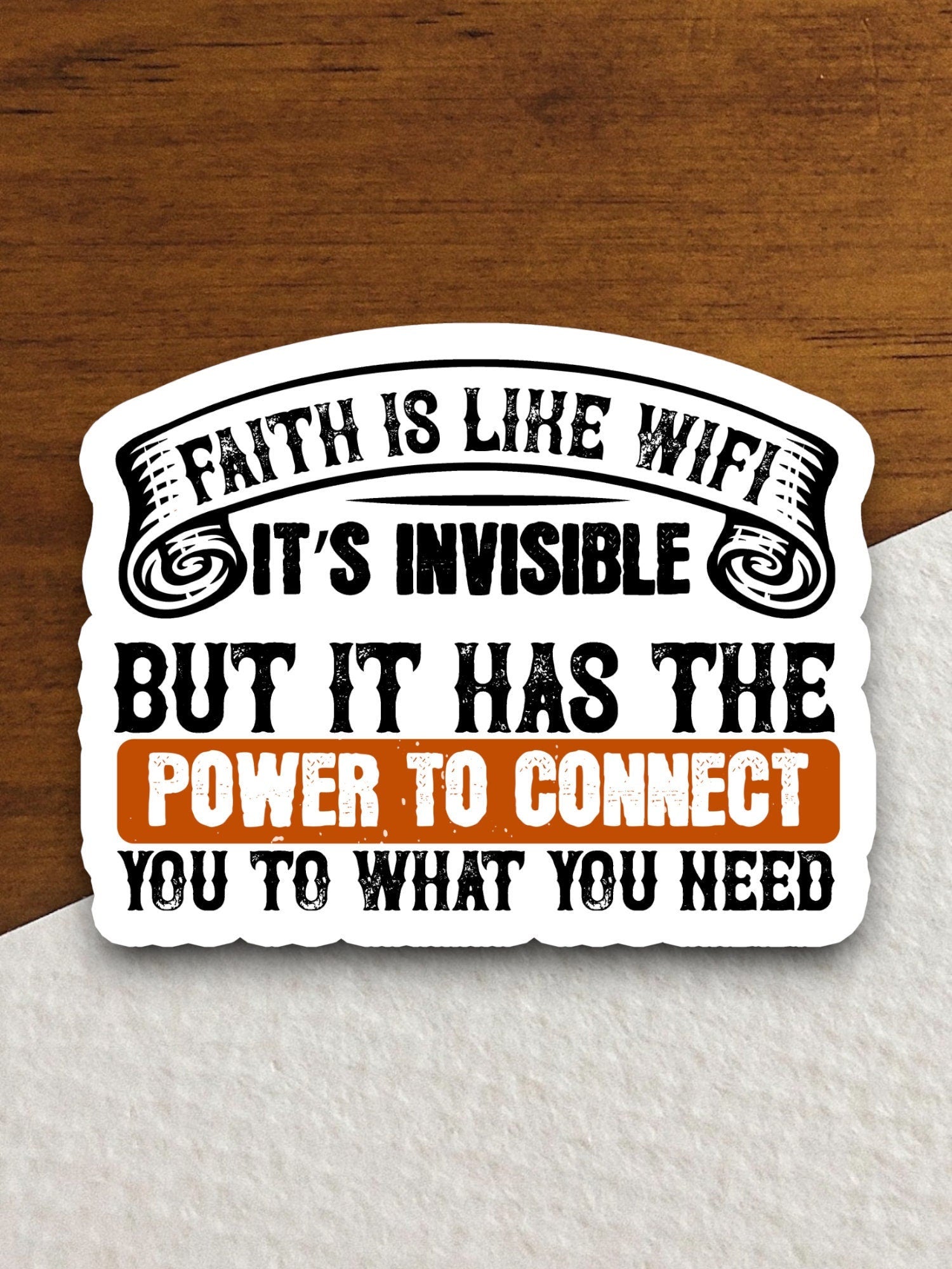 Faith is like wifi it's invisible but it has the power to connect sticker, Religious Sticker, Faith Sticker, Worship Sticker, wifi stickers