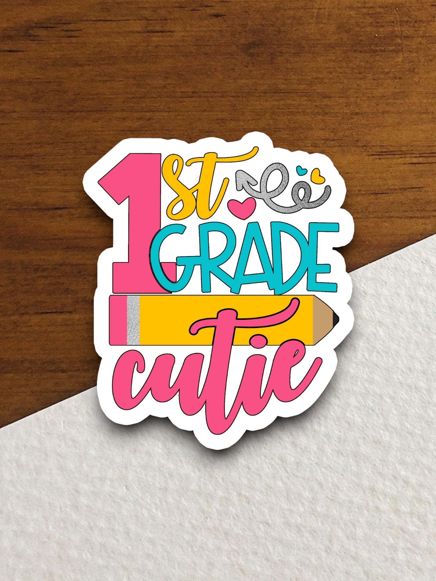 1st Grade Cutie Sticker, Teacher Sticker, Education Sticker, School Sticker, Cute Sticker, Room Decor, Back to School