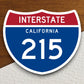 Interstate route  215 california sticker, California sticker, Interstate Highway Sign Expressway Stickers, Highway Sign Road Trip Sticker