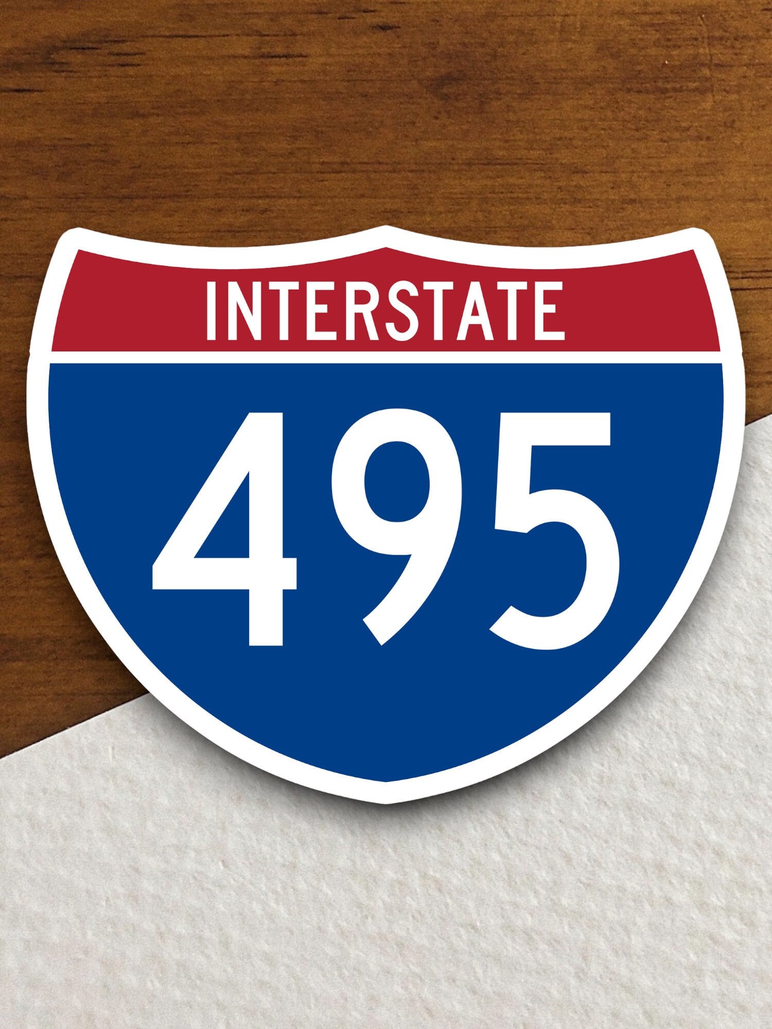 Interstate route  495 sticker, Interstate Highway Sign Expressway Stickers, Highway Sign Road Trip Sticker, Room Décor