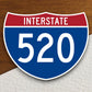 Interstate route  520 sticker, Interstate Highway Sign Expressway Stickers, Highway Sign Road Trip Sticker, Room Décor