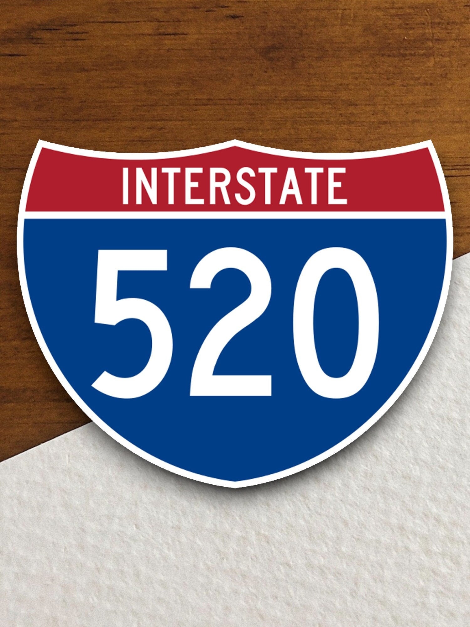 Interstate route  520 sticker, Interstate Highway Sign Expressway Stickers, Highway Sign Road Trip Sticker, Room Décor