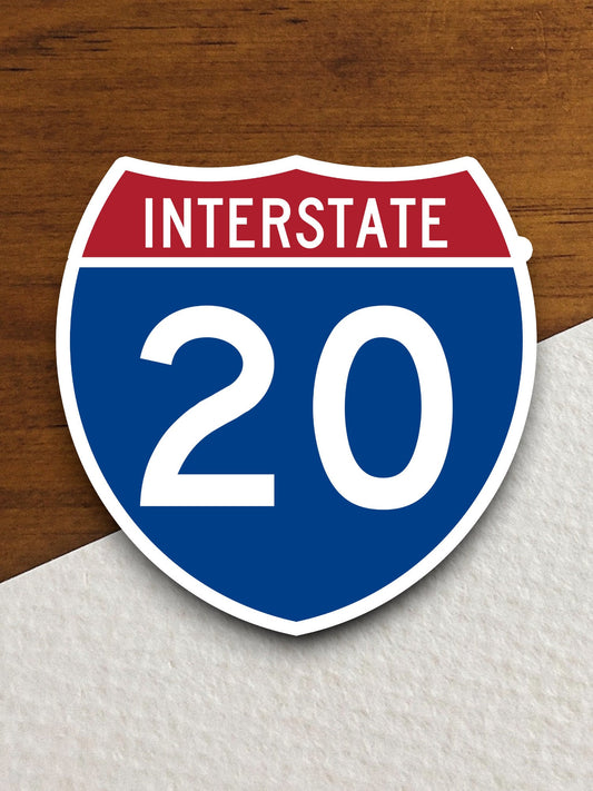 Interstate route  20 sticker, Interstate Highway Sign Expressway Stickers, Highway Sign Road Trip Sticker, Room Décor