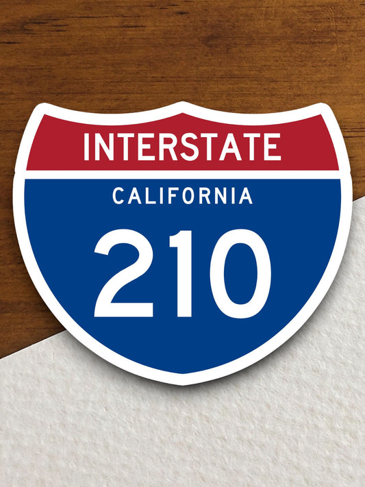 Interstate route  210 california sticker, California sticker, Interstate Highway Sign Expressway Stickers, Highway Sign Road Trip Sticker