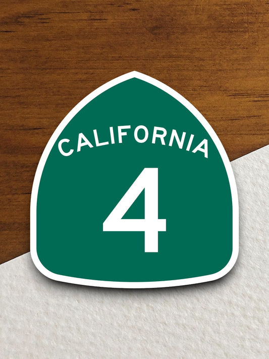 California state route 4 road sign sticker, road trip sticker, highway sign, room decor, travel sticker