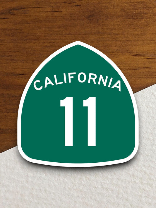 California state route 11 road sign sticker, road trip sticker, highway sign, room decor, travel sticker