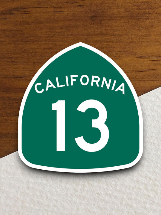 California state route 13 road sign sticker, road trip sticker, highway sign, room decor, travel sticker