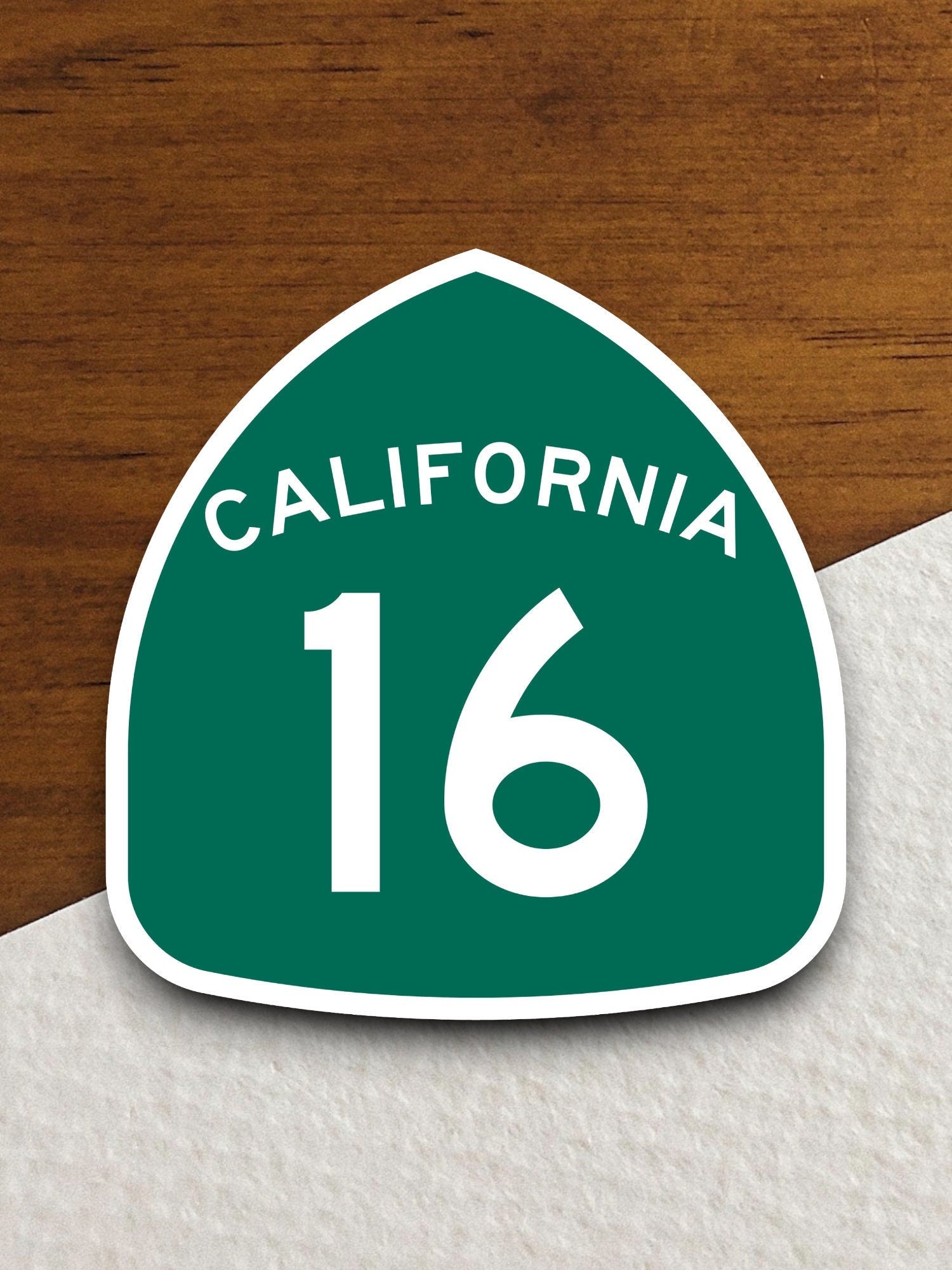 California state route 16 road sign sticker, road trip sticker, highway sign, room decor, travel sticker