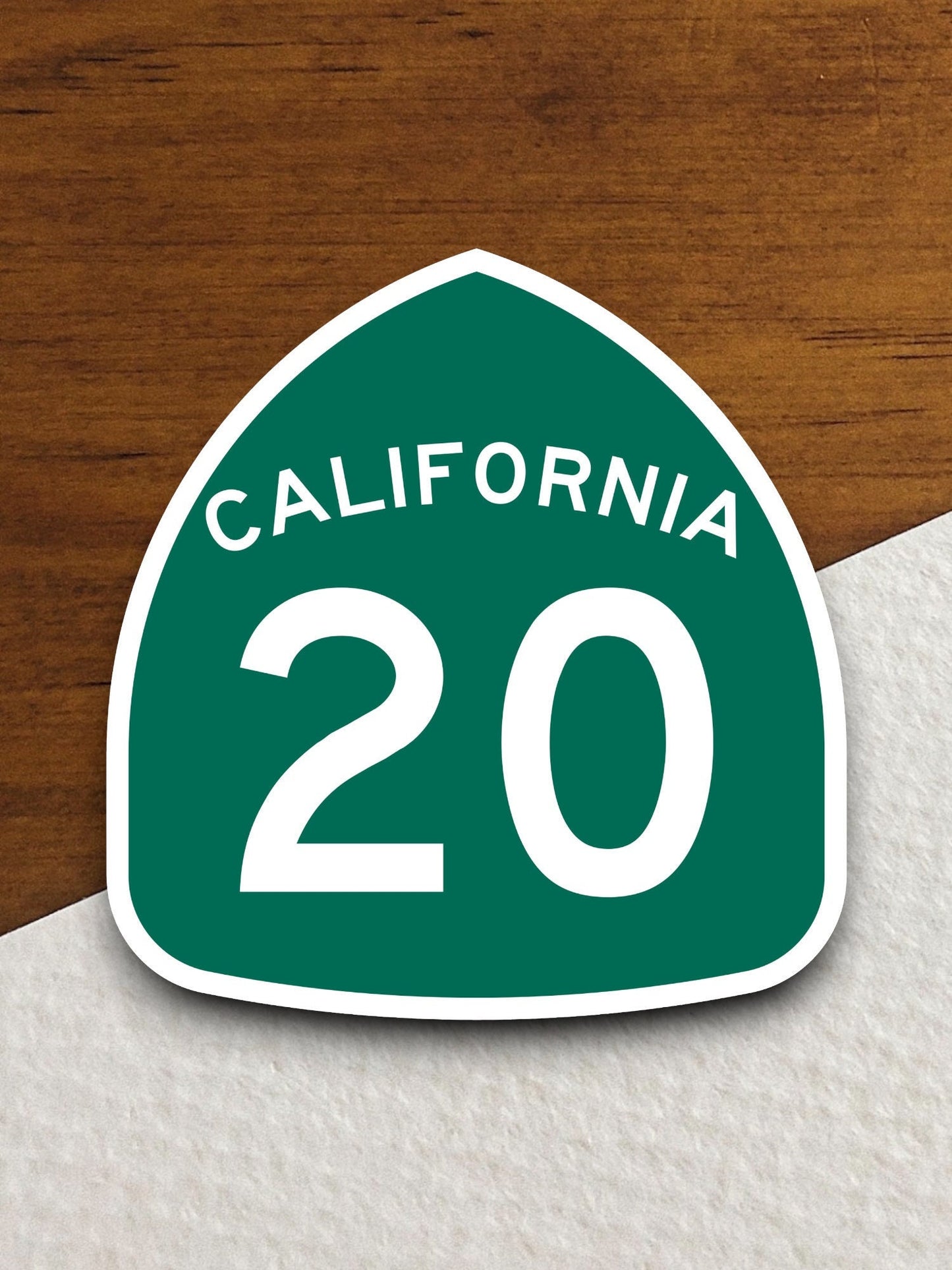 California state route 20 road sign sticker, road trip sticker, highway sign, room decor, travel sticker