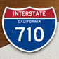 Interstate route  710 california sticker, California sticker, Interstate Highway Sign Expressway Stickers, Highway Sign Road Trip Sticker