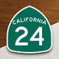 California state route 24 road sign sticker, road trip sticker, highway sign, room decor, travel sticker