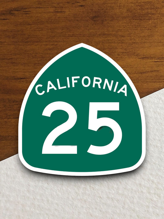 California state route 25 road sign sticker, road trip sticker, highway sign, room decor, travel sticker