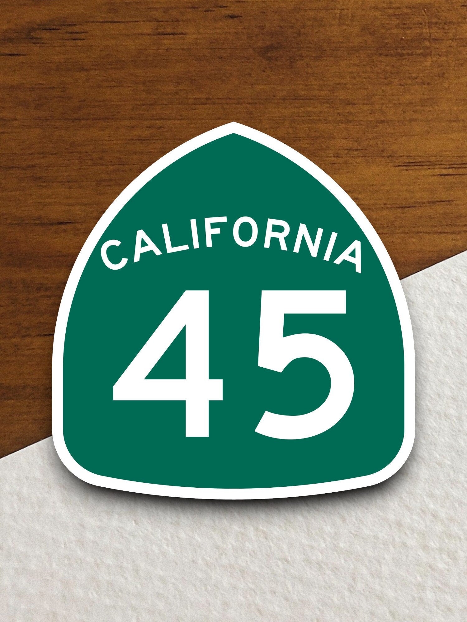 California state route 45 road sign sticker, road trip sticker, highway sign, room decor, travel sticker