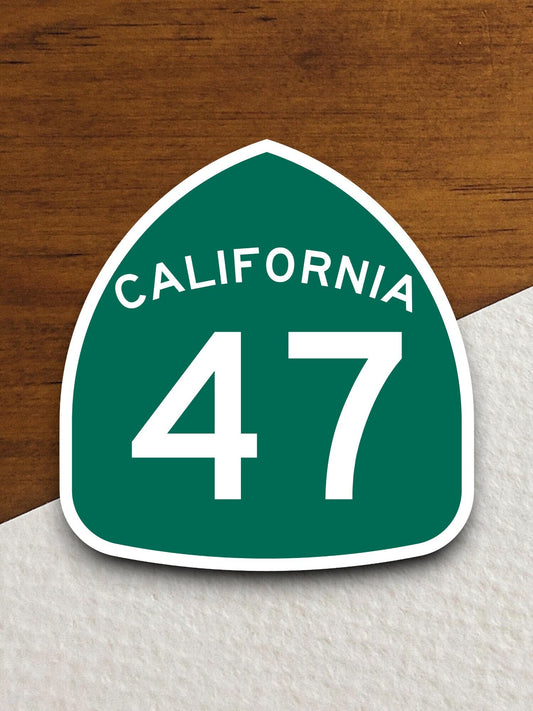 California state route 47 road sign sticker, road trip sticker, highway sign, room decor, travel sticker