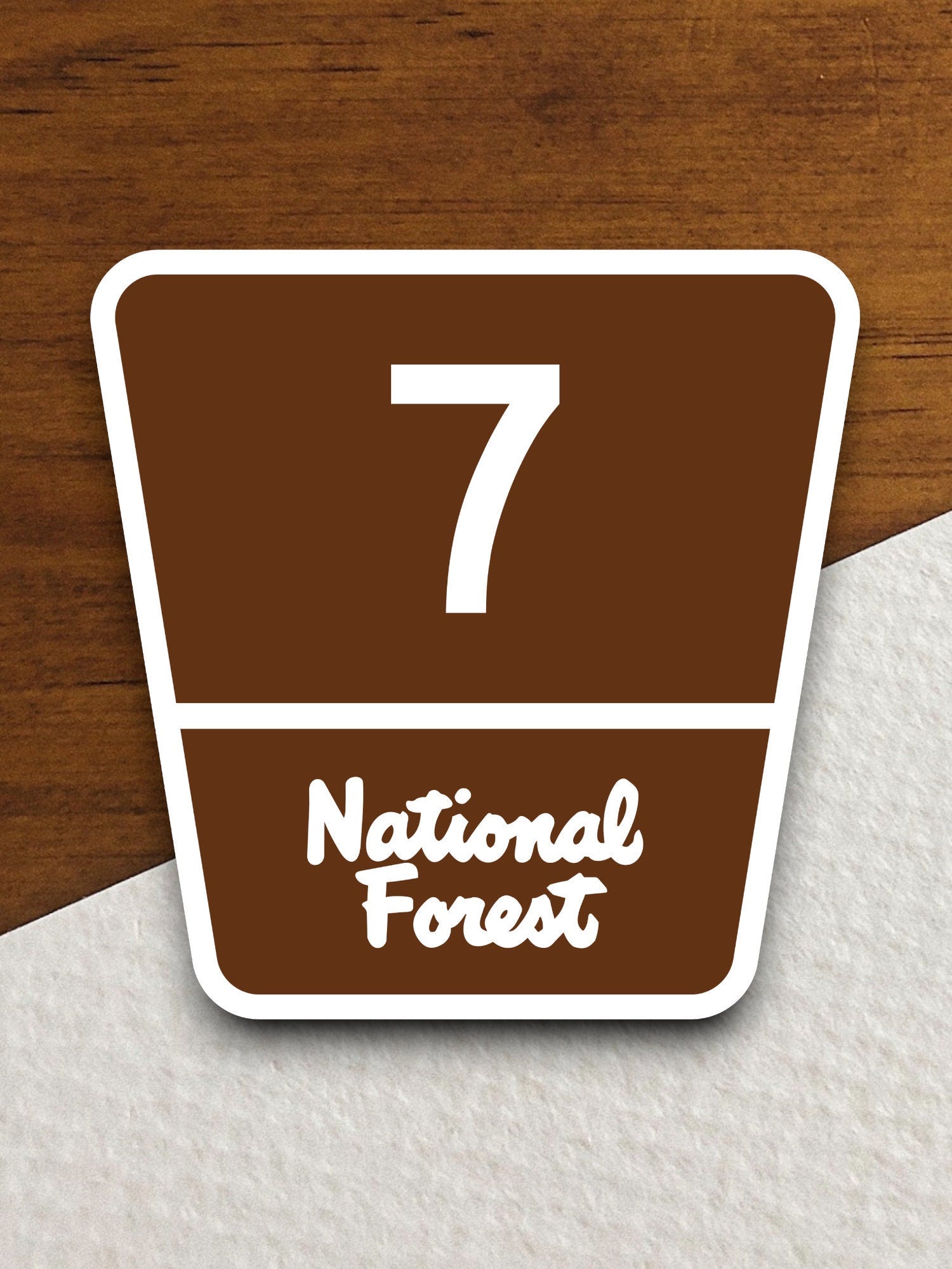 National Forest Highway route 7 road sign sticker, road trip sticker, highway sign, room decor, travel sticker