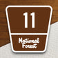 National Forest Highway route 11 road sign sticker, road trip sticker, highway sign, room decor, travel sticker