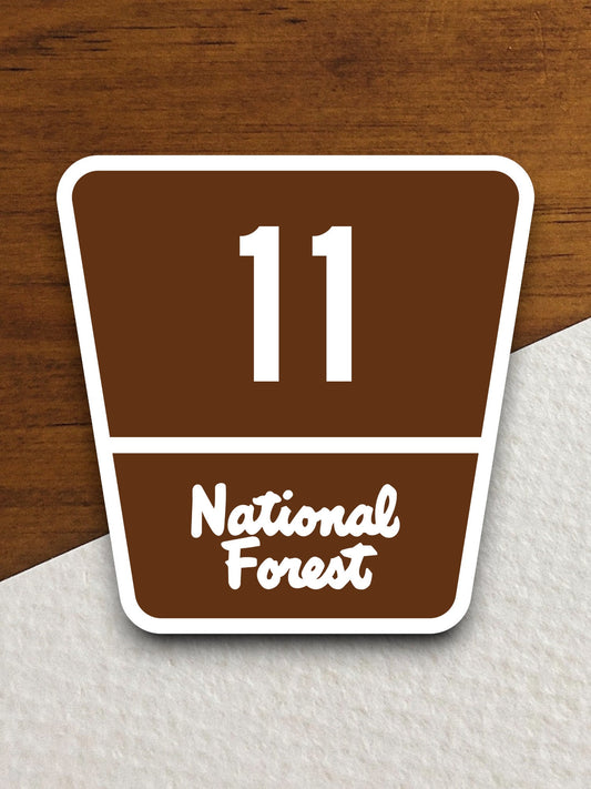 National Forest Highway route 11 road sign sticker, road trip sticker, highway sign, room decor, travel sticker