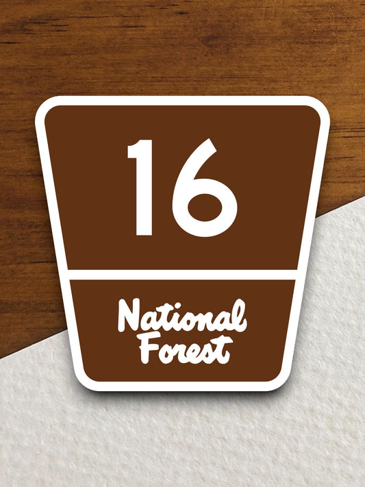 National Forest Highway route 16 road sign sticker, road trip sticker, highway sign, room decor, travel sticker