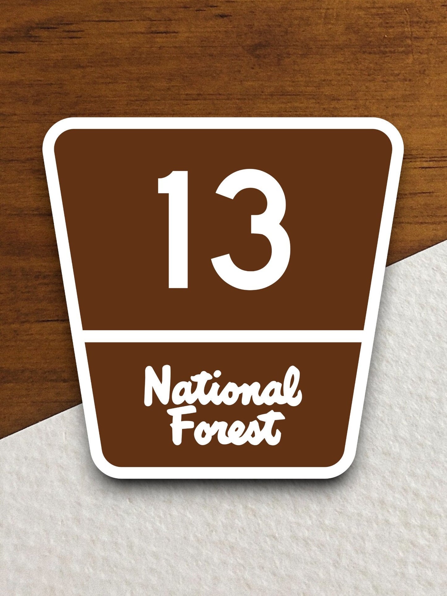 National Forest Highway route 13 road sign sticker, road trip sticker, highway sign, room decor, travel sticker