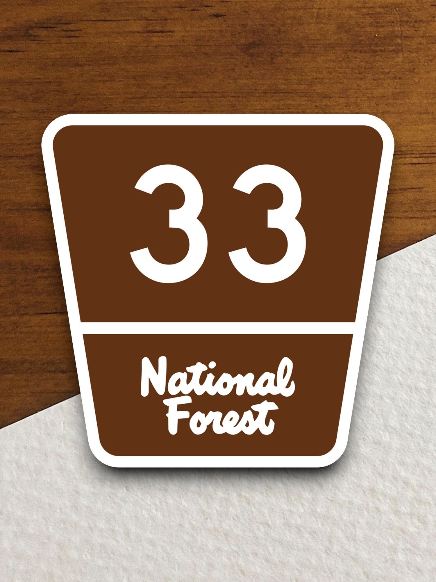 National Forest Highway route 33 road sign sticker, road trip sticker, highway sign, room decor, travel sticker