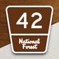 National Forest Highway route 42 road sign sticker, road trip sticker, highway sign, room decor, travel sticker