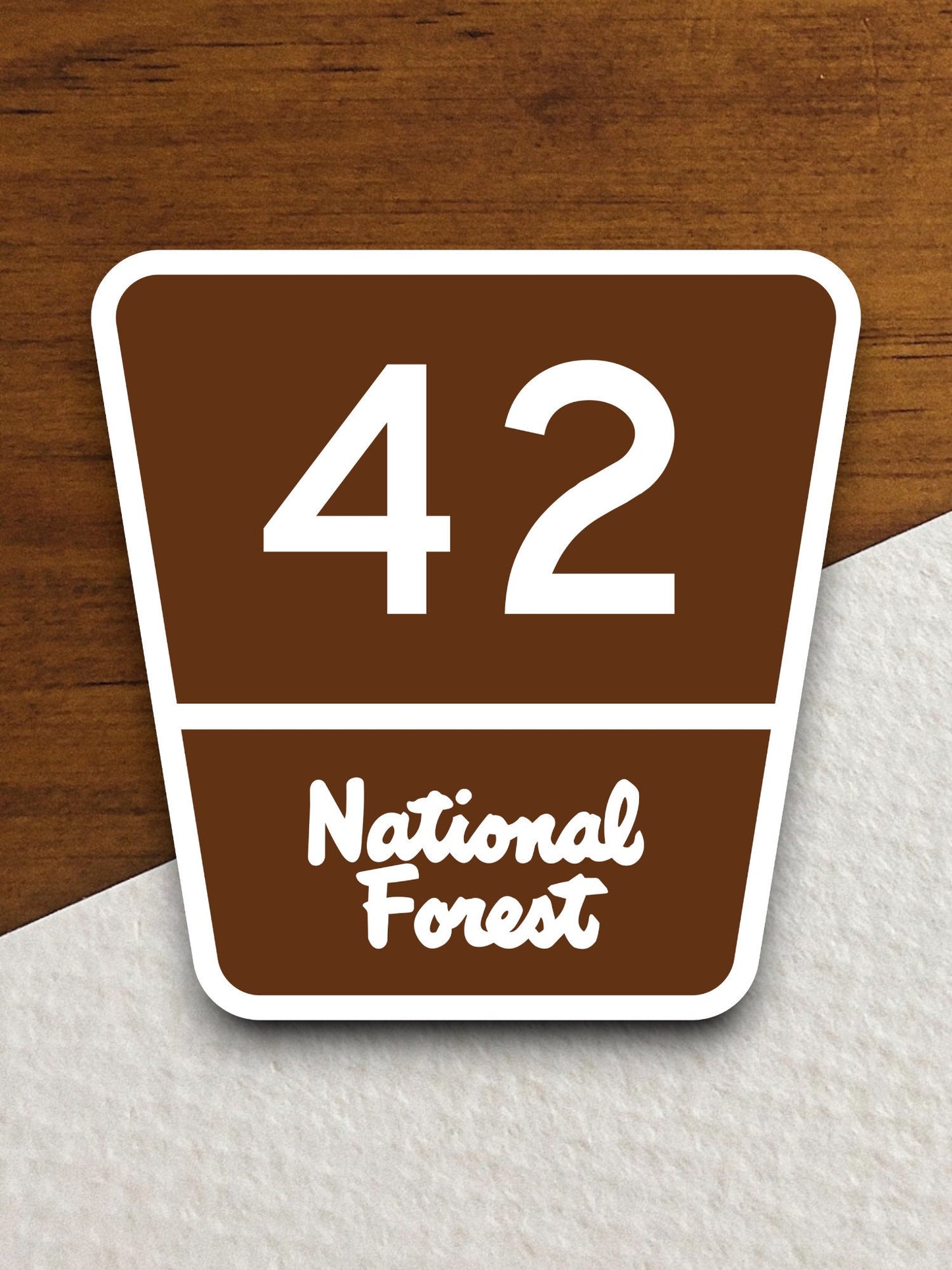 National Forest Highway route 42 road sign sticker, road trip sticker, highway sign, room decor, travel sticker