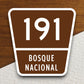 National Forest Highway route 191 Puerto Rico road sign sticker, road trip sticker, highway sign, room decor, travel sticker