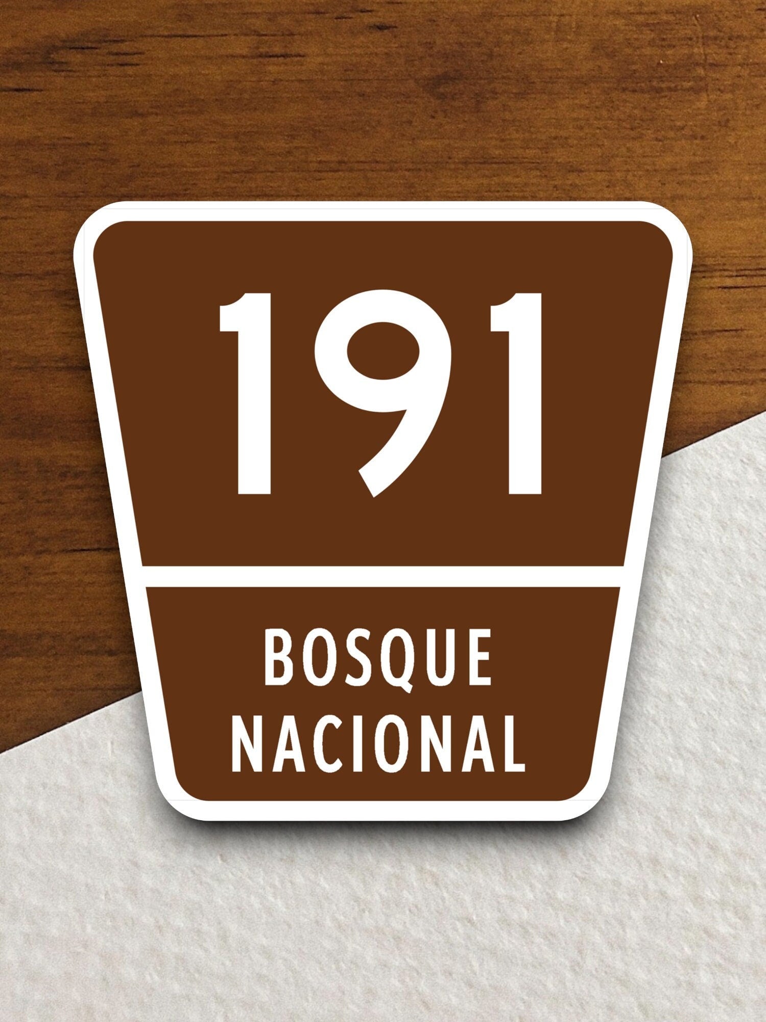 National Forest Highway route 191 Puerto Rico road sign sticker, road trip sticker, highway sign, room decor, travel sticker