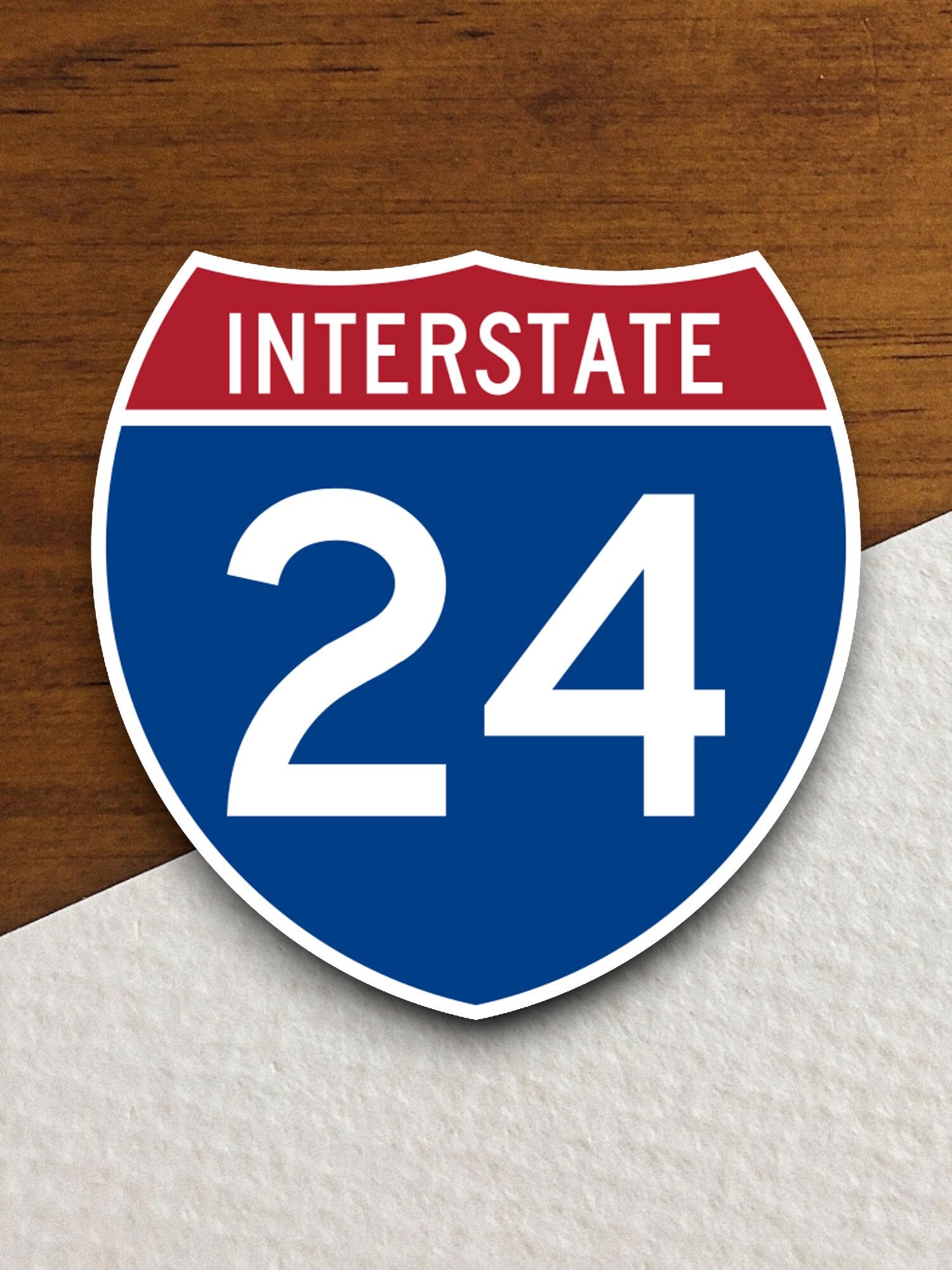 Interstate route  24 sticker, Interstate Highway Sign Expressway Stickers, Highway Sign Road Trip Sticker, Room Décor