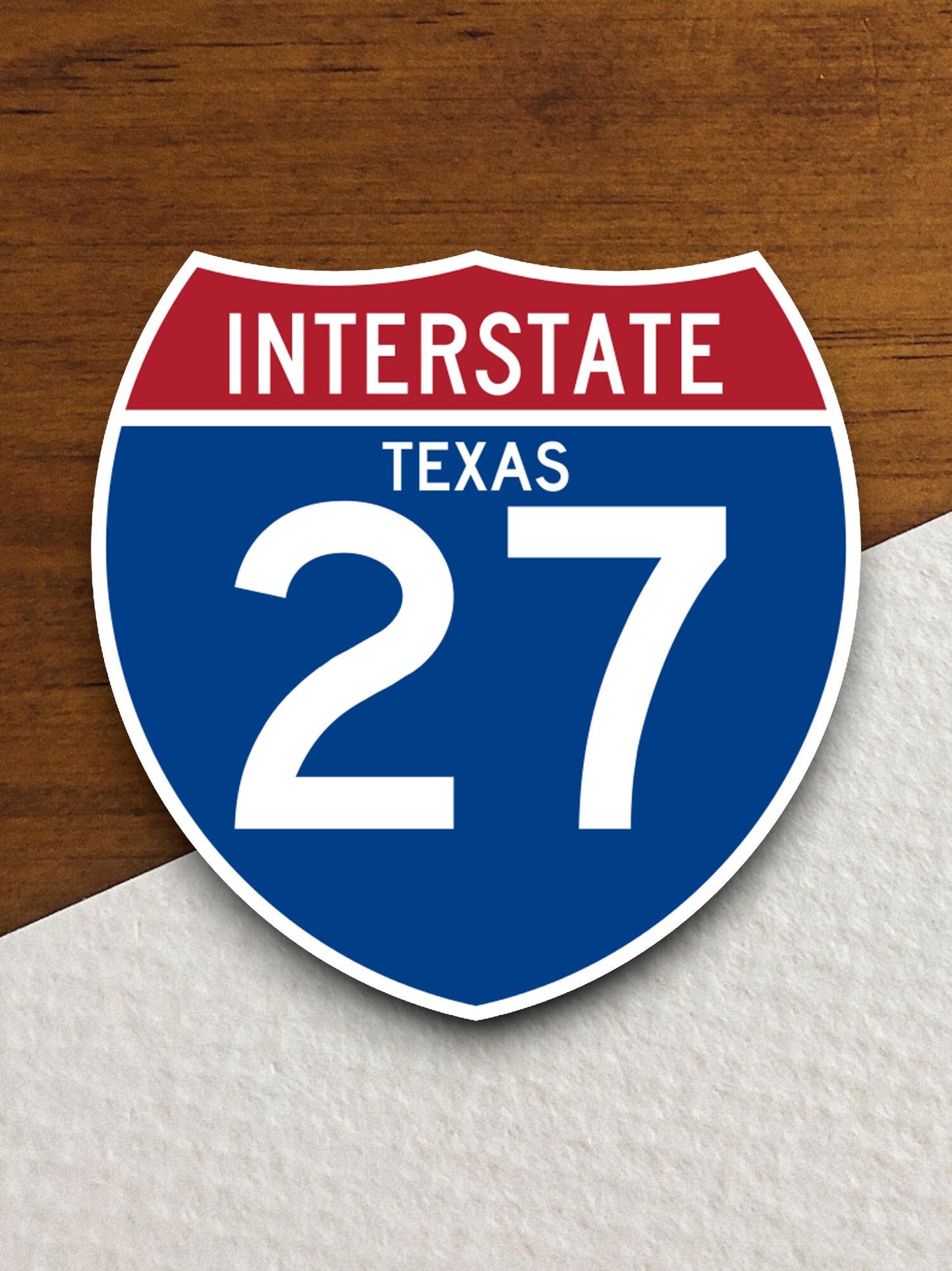 Interstate route  27 texas sticker, Texas sticker, Interstate Highway Sign Expressway Stickers, Highway Sign Road Trip Sticker, Room Décor