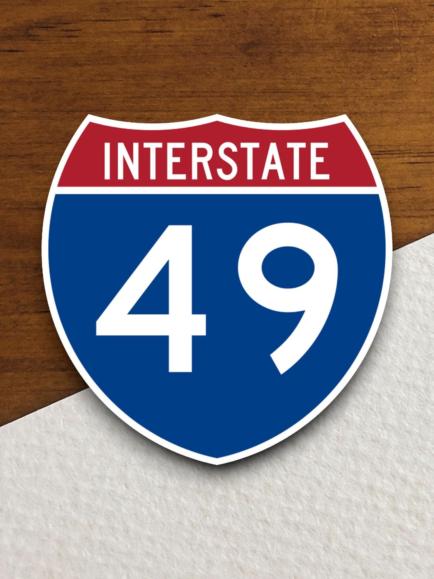 Interstate route  49 sticker, Interstate Highway Sign Expressway Stickers, Highway Sign Road Trip Sticker, Room Décor