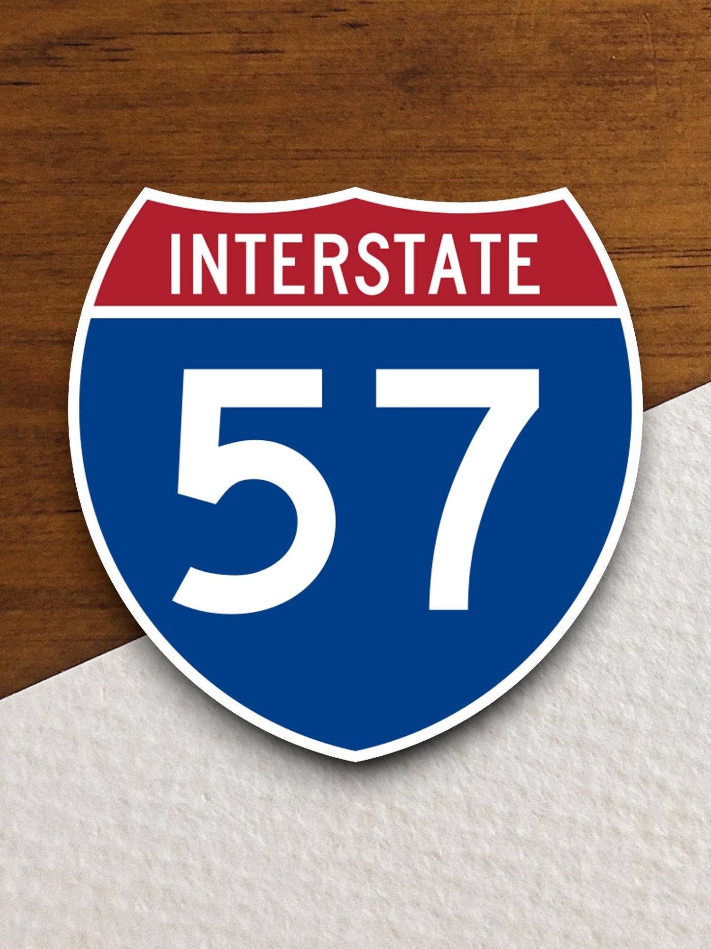 Interstate route  57 sticker, Interstate Highway Sign Expressway Stickers, Highway Sign Road Trip Sticker, Room Décor