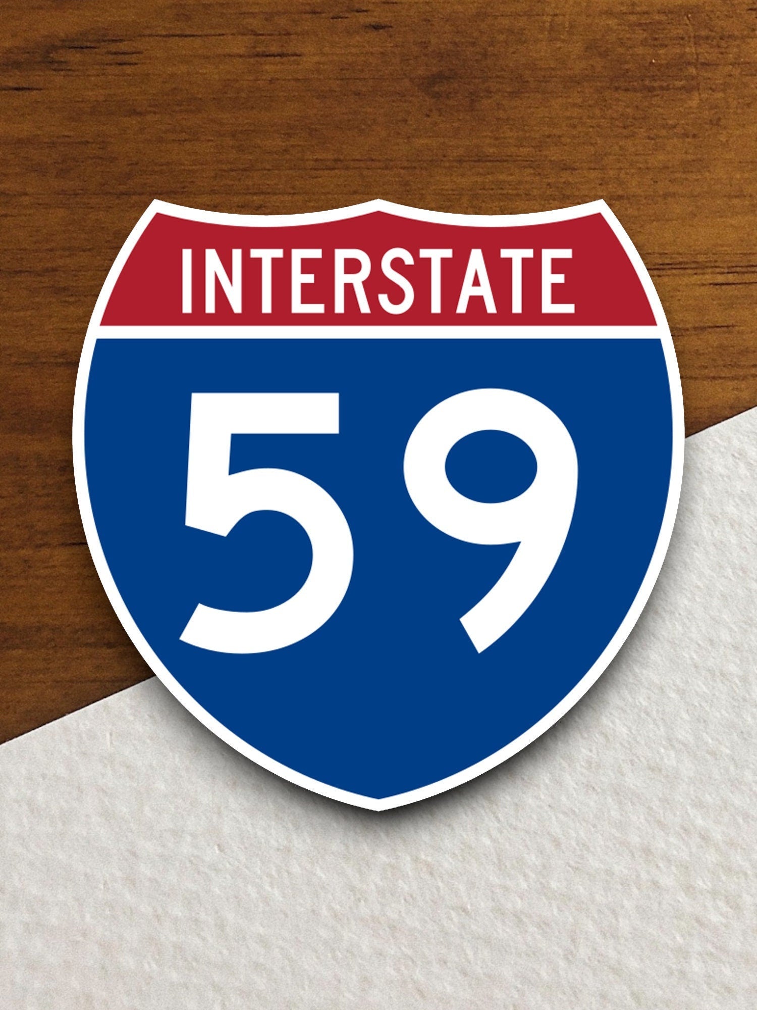 Interstate route  59 sticker, Interstate Highway Sign Expressway Stickers, Highway Sign Road Trip Sticker, Room Décor