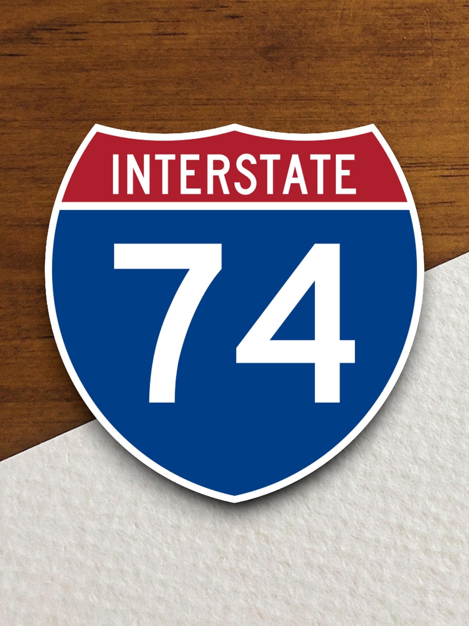 Interstate route  74 sticker, Interstate Highway Sign Expressway Stickers, Highway Sign Road Trip Sticker, Room Décor