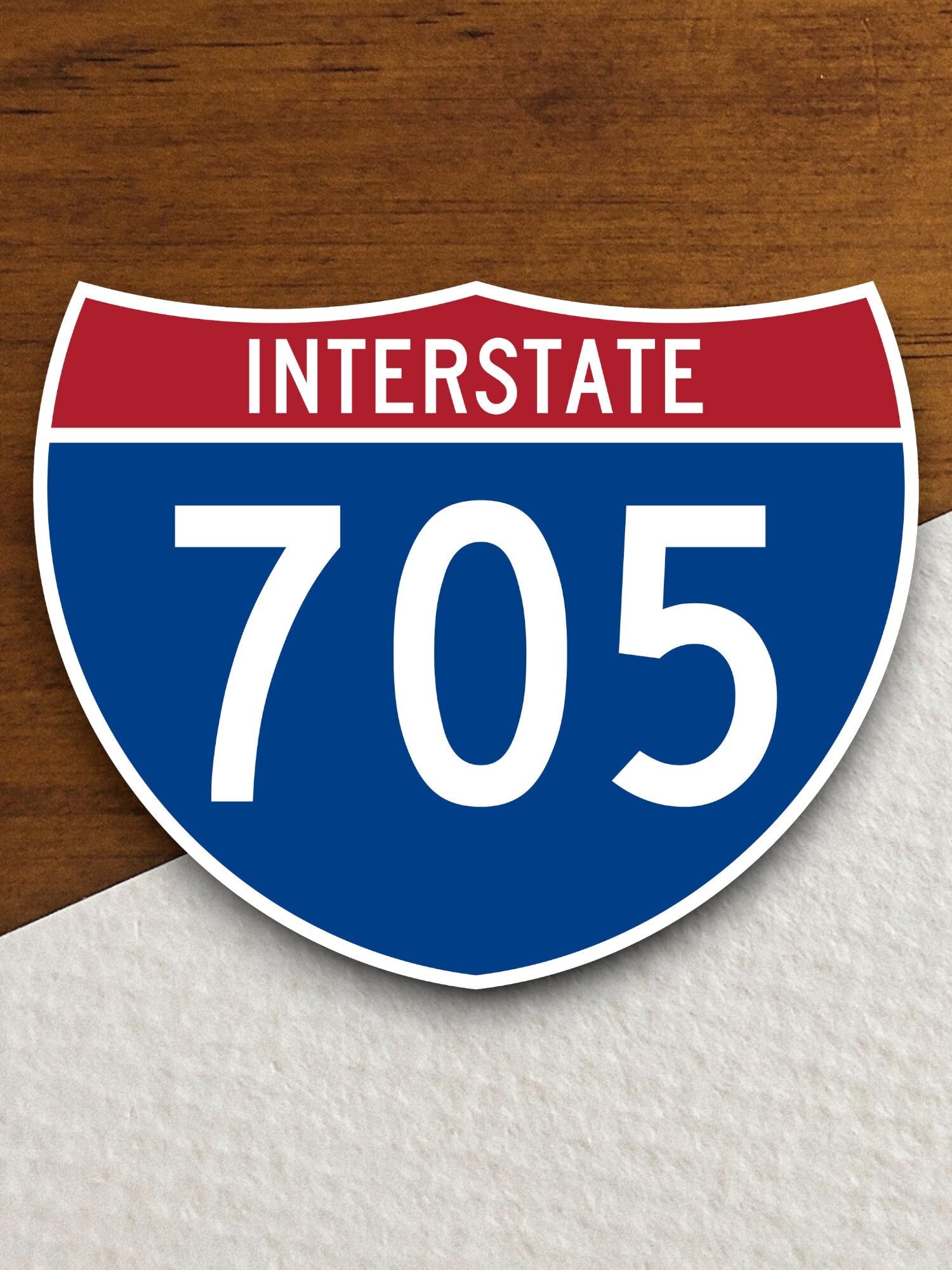 Interstate route  705 sticker, Interstate Highway Sign Expressway Stickers, Highway Sign Road Trip Sticker, Room Décor