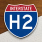 Interstate route  h2 sticker,, Interstate Highway Sign Expressway Stickers, Highway Sign Road Trip Sticker, Room Décor