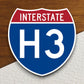 Interstate route  h3 sticker, Interstate Highway Sign Expressway Stickers, Highway Sign Road Trip Sticker, Room Décor