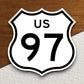 United States route 97 road sign sticker, road trip sticker, highway sign, room decor, travel sticker